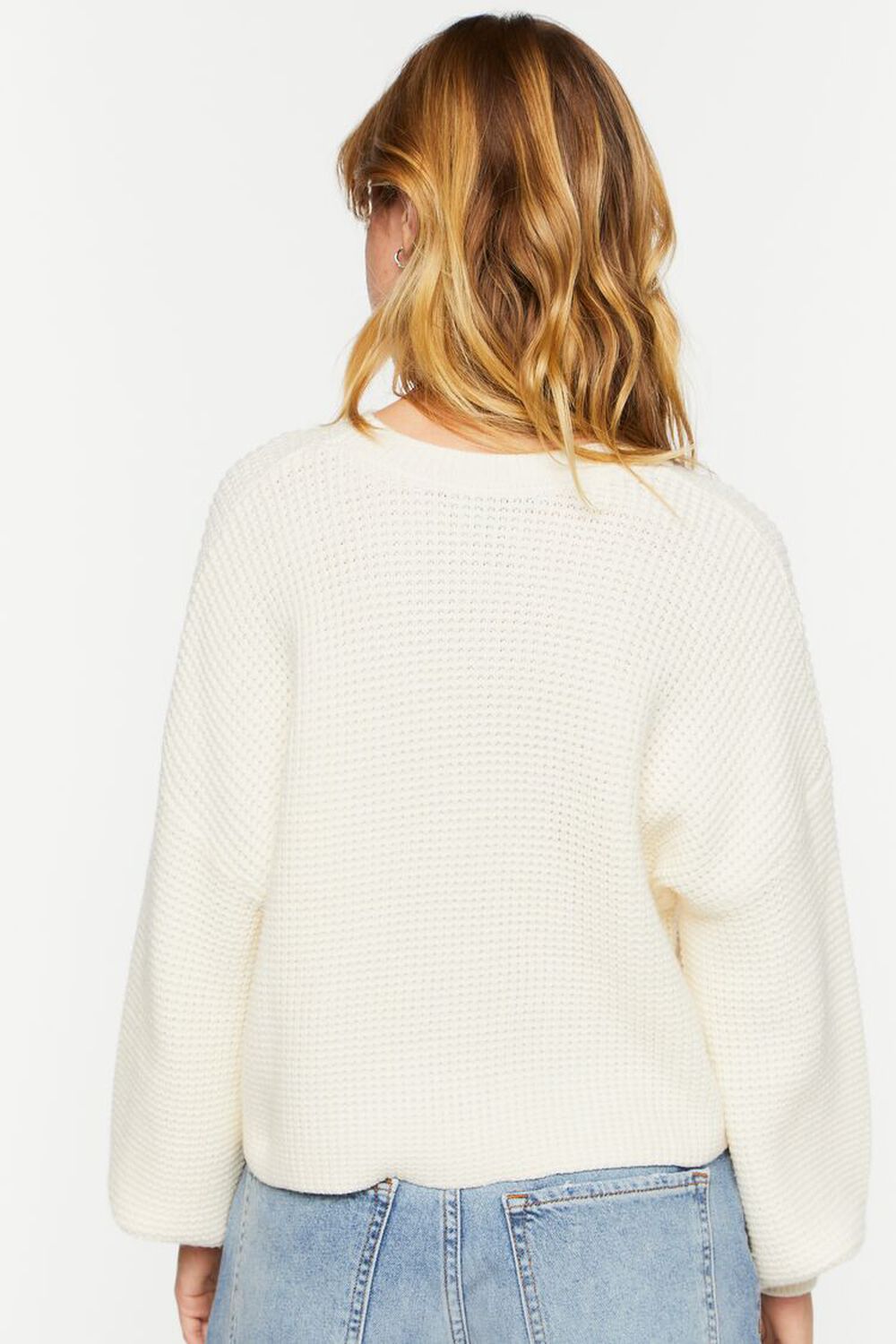 VANILLA Purl Knit Long-Sleeve Sweater, image 3