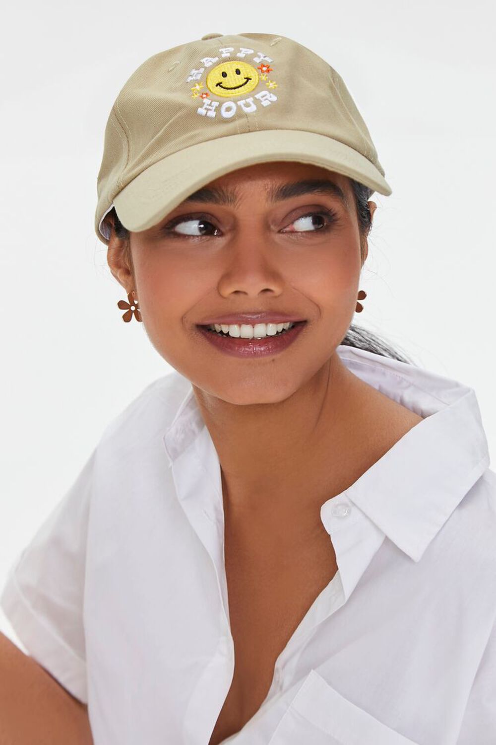 Embroidered Happy Hour Baseball Cap, image 1