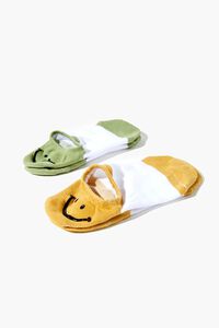 Happy Face No-Show Sock Set - 2 Pack, image 1