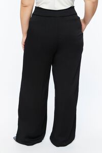 BLACK Plus Size Smocked Wide-Leg Pants, image 4
