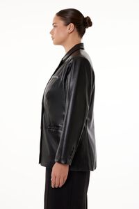 BLACK Plus Size Barneys New York Faux Leather Jacket, image 2
