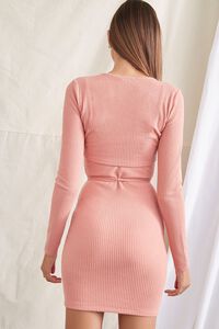 ROSE Ribbed Mini Dress & Crop Top Set, image 3