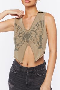 Butterfly Graphic Crop Top, image 6