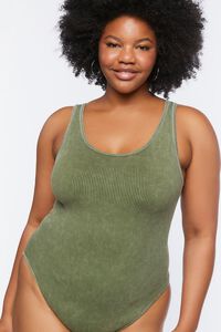 CYPRESS  Plus Size Ribbed Mineral Wash Bodysuit, image 6