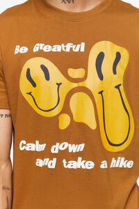 TAN/MULTI Organically Grown Cotton Happy Face Graphic Tee, image 5