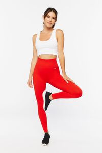 FIERY RED Active Seamless High-Rise Leggings, image 1