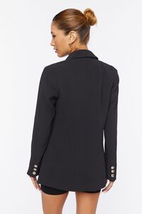 BLACK Notched Double-Breasted Blazer, image 3
