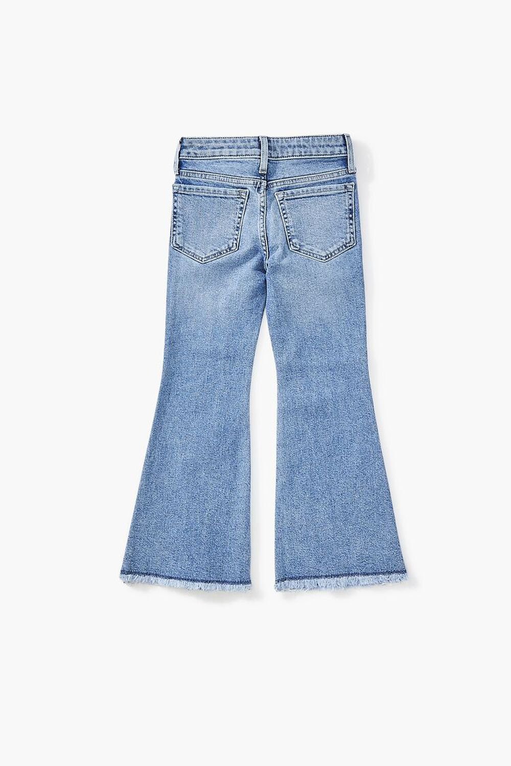 Girls Frayed Flare Jeans (Kids)