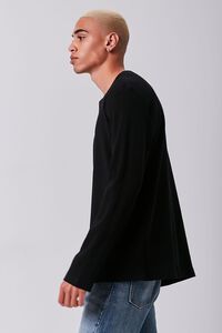 BLACK Henley Thermal Top, image 2