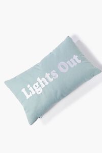 LIGHT BLUE/WHITE Embroidered Lights Out Graphic Pillow, image 2