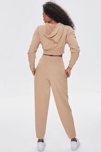 TAN French Terry Hoodie & Joggers Set, image 3