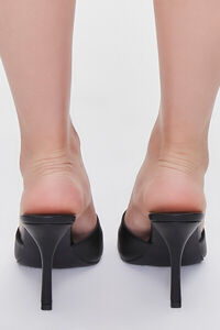 BLACK Faux Leather Stiletto High Heel, image 3