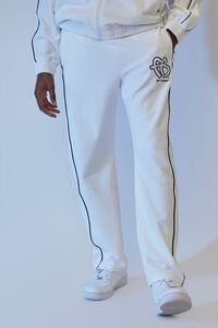WHITE Embroidered FUBU Pants, image 2
