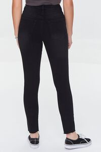 WASHED BLACK Essentials High-Rise Frayed Jeans, image 4