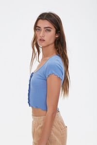 PERIWINKLE Ribbed Lettuce-Edge Top, image 2