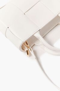 WHITE Quilted Faux Leather Crossbody Bag, image 4