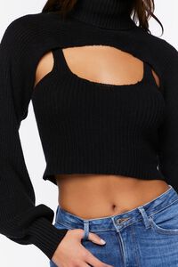 BLACK Turtleneck Combo Sweater, image 5