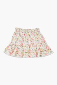 WHITE/MULTI Girls Floral Flounce Skirt (Kids), image 2