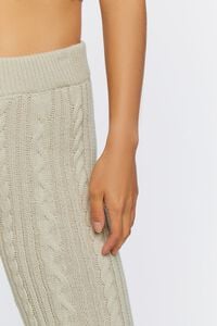 OYSTER GREY Cable Knit Skinny Pants, image 5