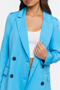 BLUE Notched Double-Breasted Blazer, image 5