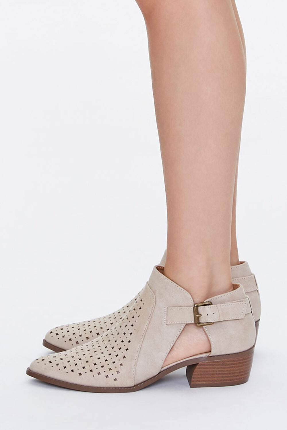 Perforated Buckled Booties, image 2