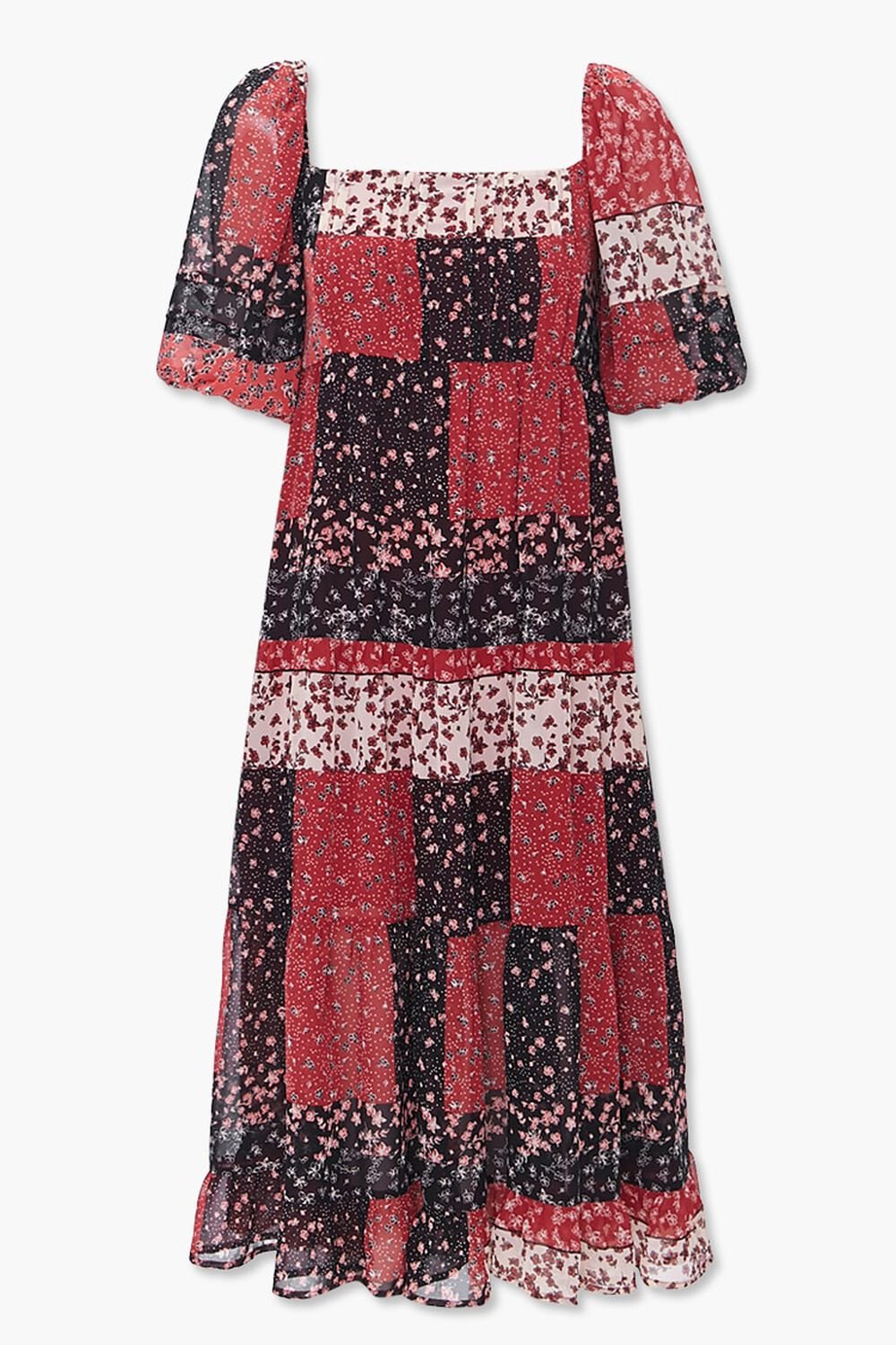 RED/MULTI Ditsy Floral Midi Dress, image 1