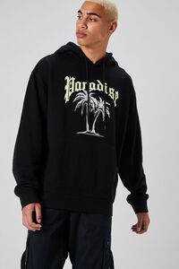 BLACK/MULTI Paradise Graphic French Terry Hoodie, image 1
