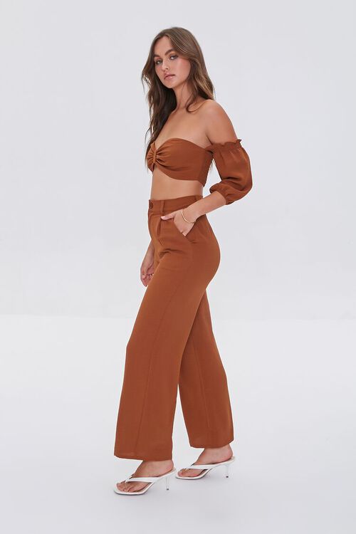 COFFEE Crop Top and High-Rise Pants Set, image 3