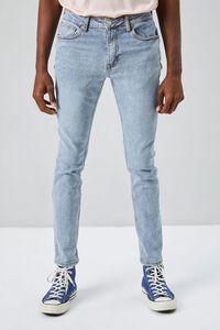 BLUE Stonewash Skinny Jeans, image 2
