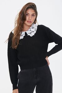 Crochet-Collar Sweater, image 4