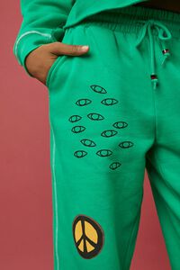 GREEN/MULTI Ron Bass Embroidered Sweatpants, image 5