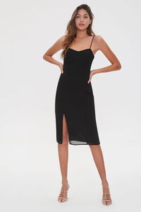 BLACK Chiffon Mini Cami Dress, image 4