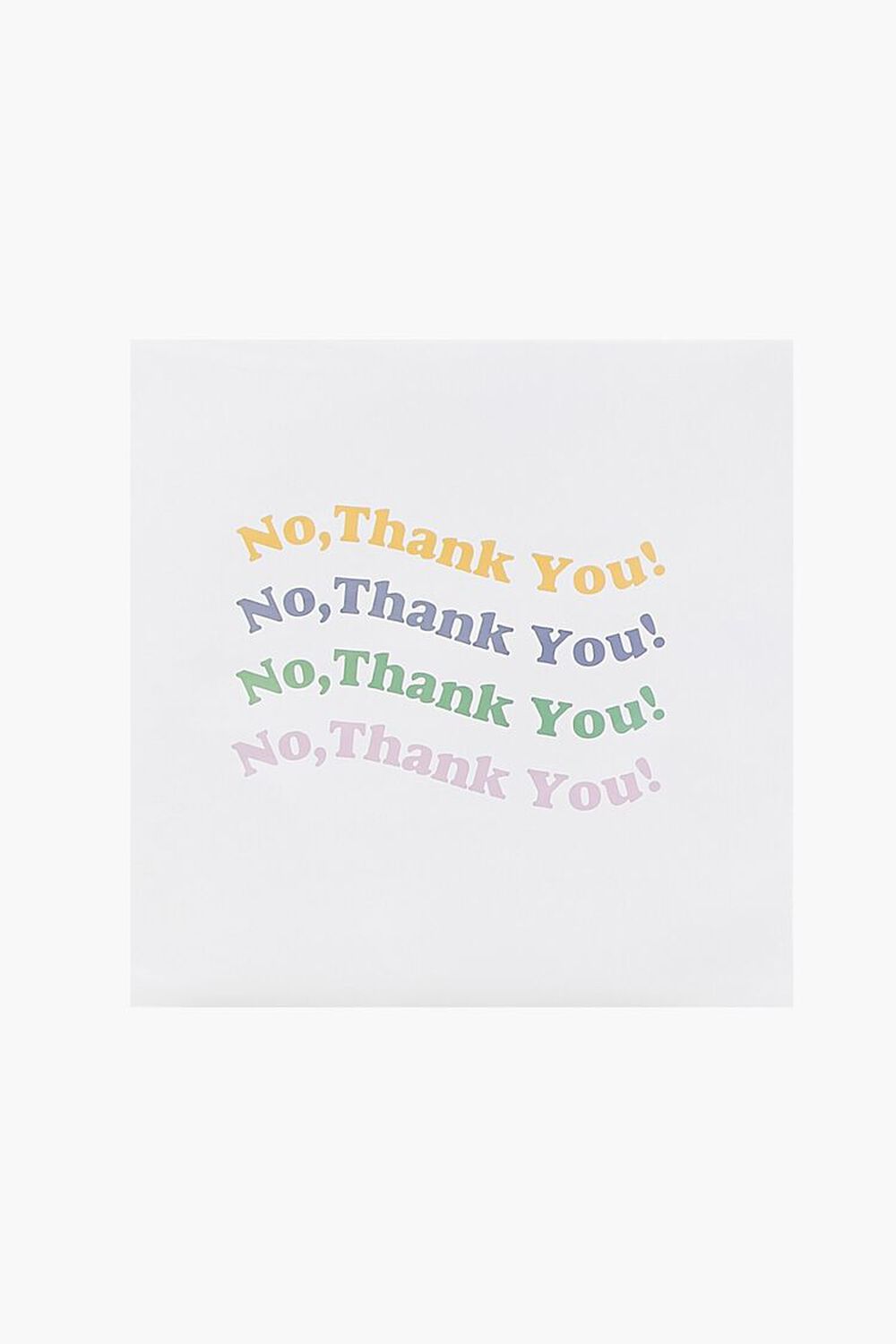 WHITE/MULTI No Thank You Graphic Wall Poster, image 1