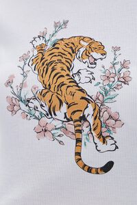 WHITE/MULTI Ribbed Tiger Graphic Tee, image 5
