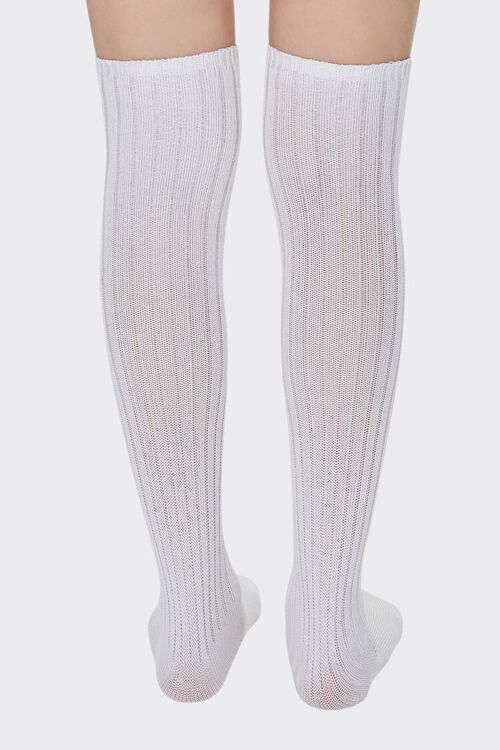 CREAM Ribbed Over-the-Knee Socks, image 3