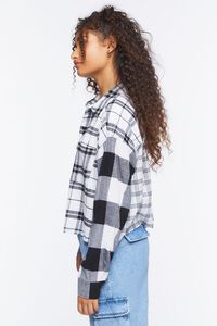WHITE/MULTI Reworked Mixed Plaid Flannel Shirt, image 2