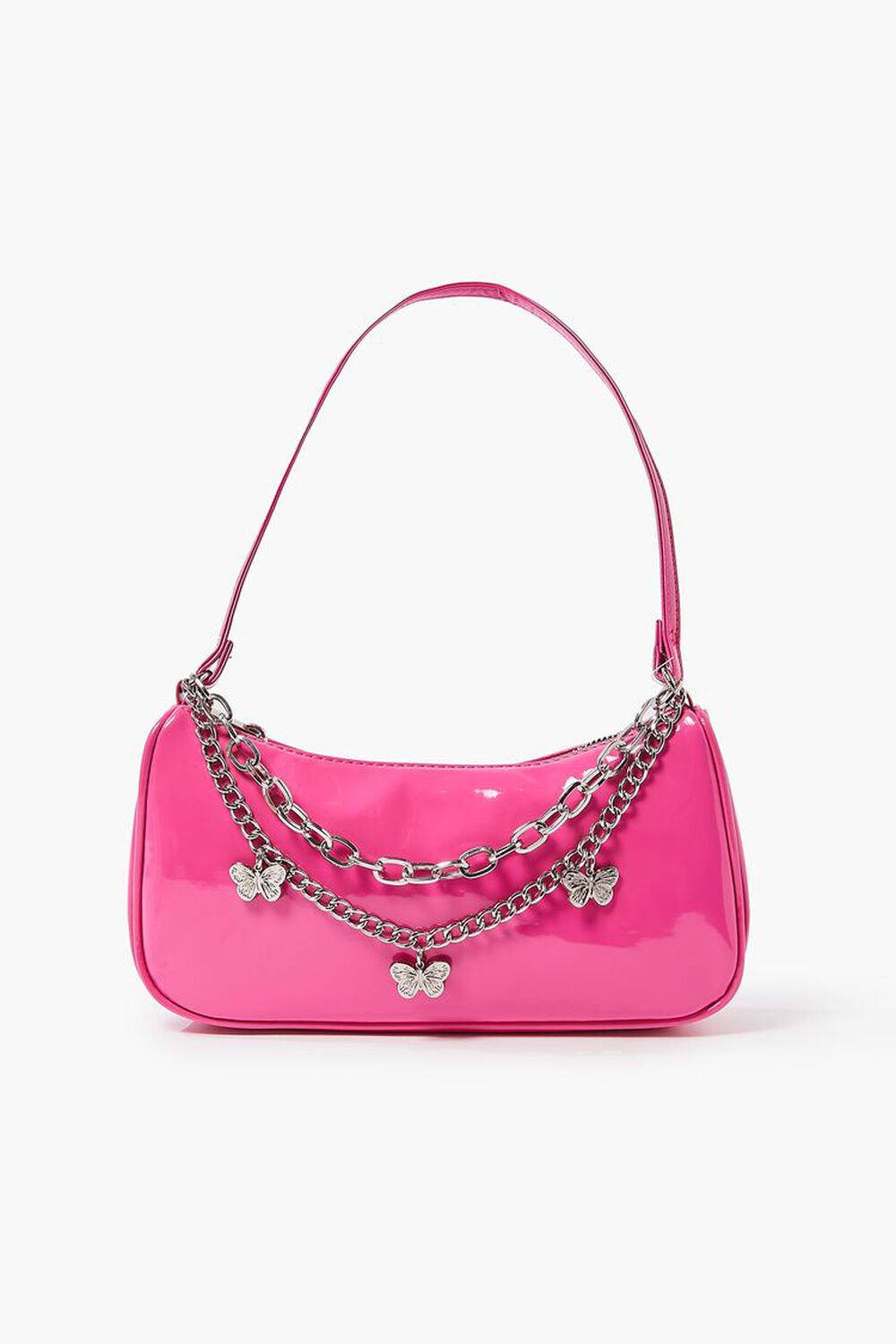PINK Butterfly Charm Chain Shoulder Bag, image 1
