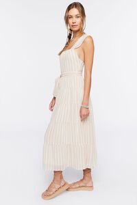 IVORY/MULTI Tiered Striped Midi Dress, image 2