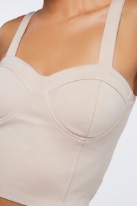 TAUPE Sweetheart Bustier Crop Top, image 5