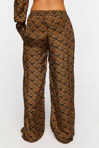 BROWN/MULTI Ornate Print Wide-Leg Pants, image 4