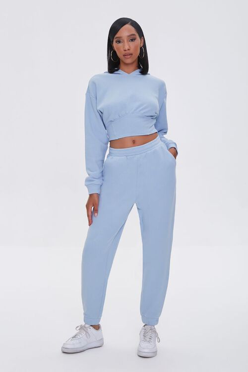 LIGHT BLUE French Terry Hoodie & Joggers Set, image 1
