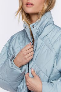 SEAFOAM Quilted Toggle-Drawstring Puffer Jacket, image 5