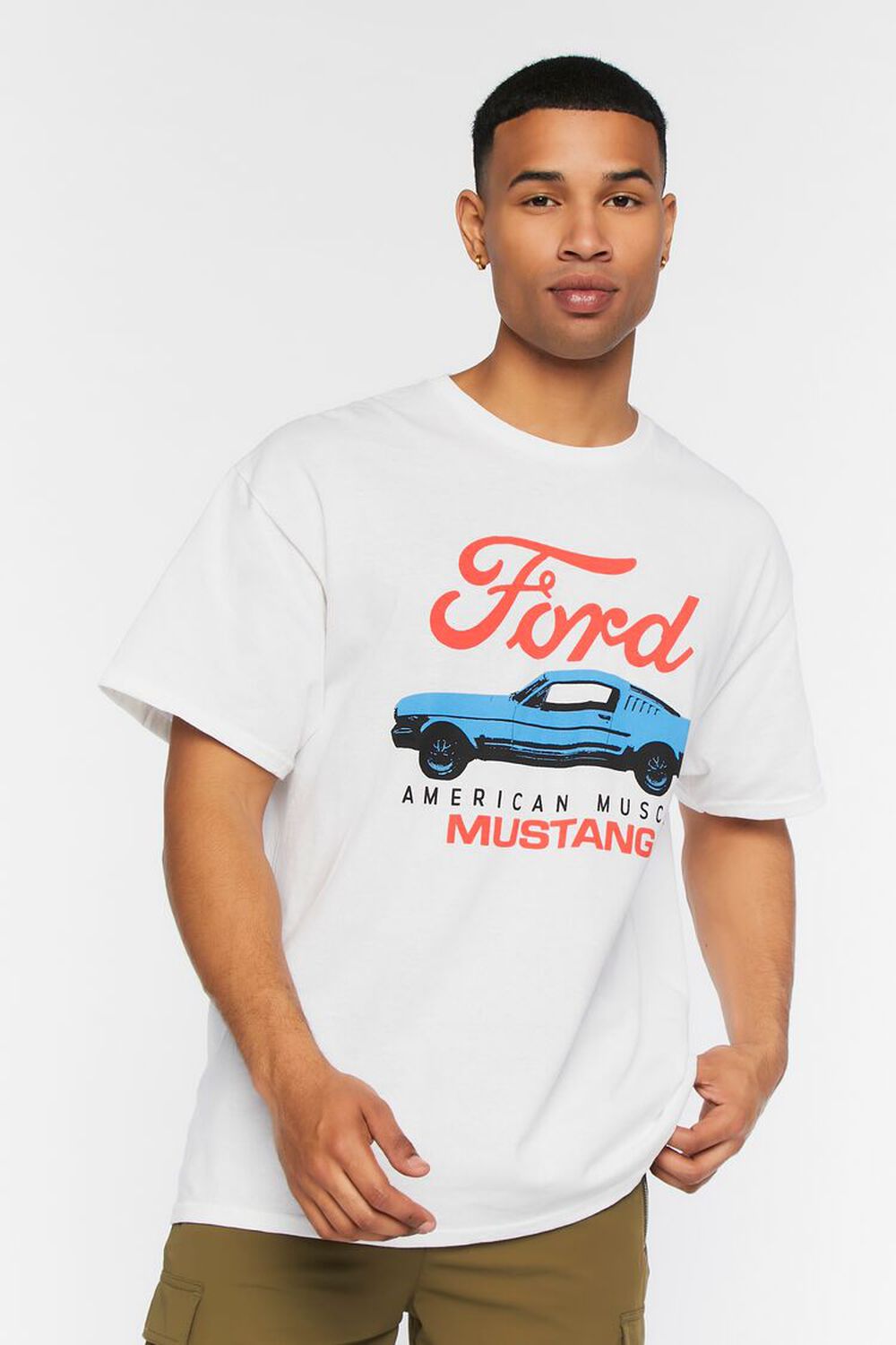 WHITE/MULTI Ford Mustang Graphic Tee, image 1