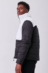 BLACK/WHITE Colorblock Puffer Jacket, image 2