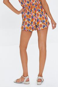 ORANGE/MULTI Floral Print Relaxed-Fit Shorts, image 4