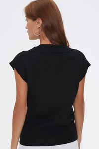 BLACK Cap-Sleeve Sweater Vest, image 3