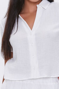 IVORY Textured Woven Shirt, image 5