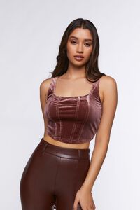 COCOA Velvet Cropped Tank Top, image 2