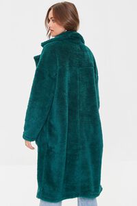 HUNTER GREEN Faux Fur Teddy Coat, image 3