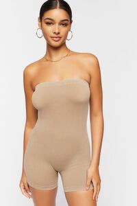 TAUPE Seamless Strapless Romper, image 6